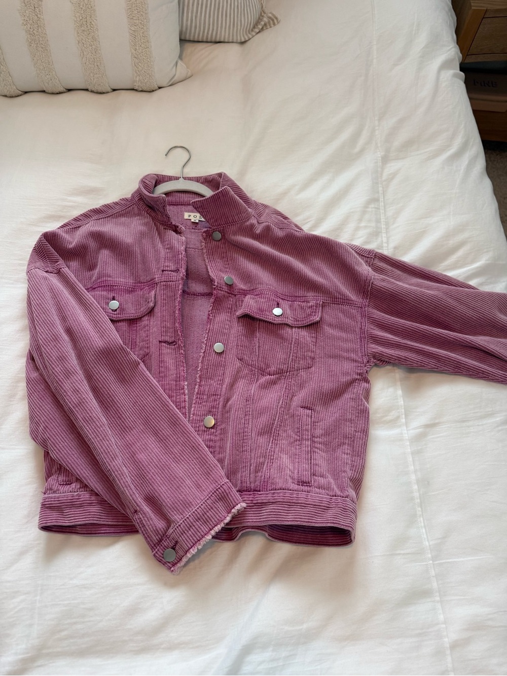Shops These Three Pink corduroy jacket